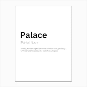 Palace Definition Meaning Canvas Print