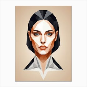 Minimalism Geometric Woman Portrait Pop Art (15) Canvas Print