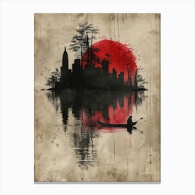 Samurai City Canvas Print