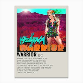 Kesha Warrior Album Poster Canvas Print