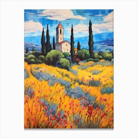 Val D Orcia Italy 2 Fauvist Painting Canvas Print