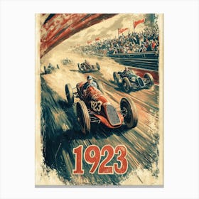 Aihrgdesign A Vintage Sports Poster For The Inaugural 24 Hour 906602a1 Ab7e 4669 8606 5093f315e17c 2 Canvas Print