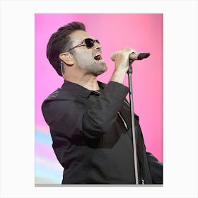 Singer George Michael Performs On Stage At Live 8 London In Hyde Park On July 2, 2005 In London, England Canvas Print