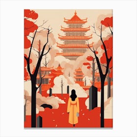 China 2 Travel Illustration Canvas Print