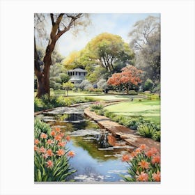 Adelaise Botanical Gardens Australia Watercolour 1 Canvas Print