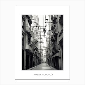 Poster Of Valencia, Spain, Photography In Black And White 3 Canvas Print