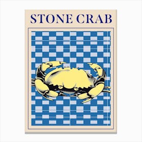 Stone Crab Seafood Poster Canvas Print
