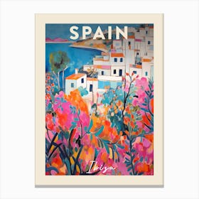 Ibiza Spain 3 Fauvist Painting  Travel Poster Canvas Print