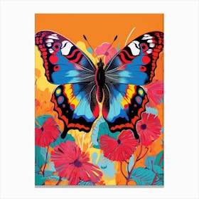 Pop Art Peacock Butterfly 3 Canvas Print