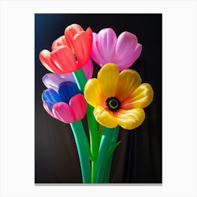 Bright Inflatable Flowers Anemone 1 Canvas Print