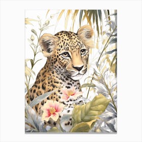 Storybook Animal Watercolour Leopard 1 Canvas Print