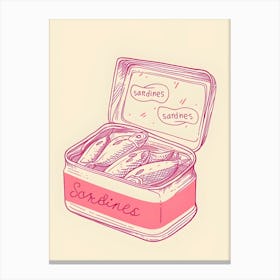 Sardines In A Tin Canvas Print