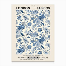 Poster Petal Delight London Fabrics Floral Pattern 1 Canvas Print