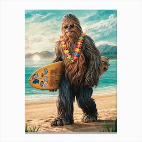 Chewbacca surf Canvas Print
