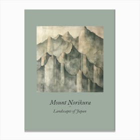 Landscapes Of Japan Mount Norikura 27 Canvas Print