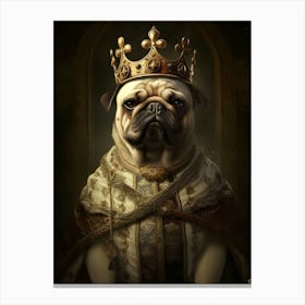 Pug Baroque 2 Canvas Print