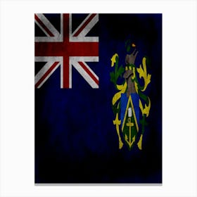 Pitcairn Islands Flag Texture Canvas Print