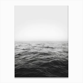 Ocean In Black And White 1 Canvas Print