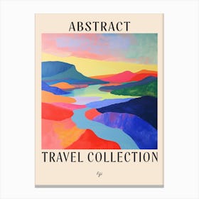 Abstract Travel Collection Poster Fiji 2 Canvas Print