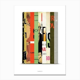 Vladimir Nabokov - Book Lover Abstract Print -First Edition Covers Leinwandbild