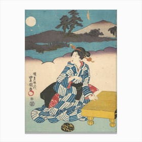 Print (1) By Utagawa Kunisada Canvas Print