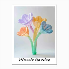 Dreamy Inflatable Flowers Poster Flax Flower Canvas Print