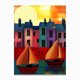 Red Sails 3 Canvas Print