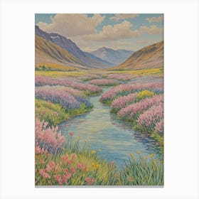 Flowers In A Valley Canvas Print