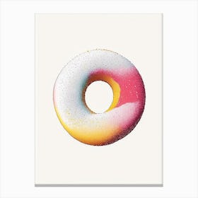 Powdered Sugar Donut Abstract Line Drawing 1 Canvas Print