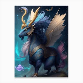 Azure Unicorn Canvas Print