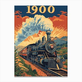 Aihrgdesign A Vintage Poster Of A Steam Locomotive In 1900 Tr C8bbd073 8616 40a0 Bdf3 Dfaa7edf89ff 1 Canvas Print