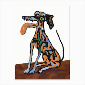 Dog With Tongue Out Canvas Print