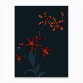 Fiery Orchids Canvas Print