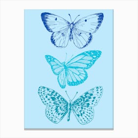 Blue Butterflies 3 Canvas Print