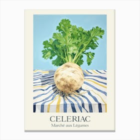 Marche Aux Legumes Celeriac Summer Illustration 2 Canvas Print