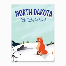 North Dakota Go By Plane Canvas Print
