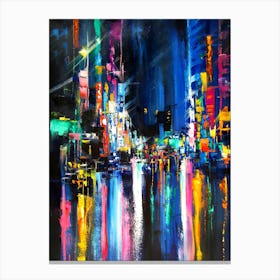 Cityscape At Night 1 Canvas Print