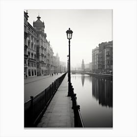 Santander, Spain, Photography In Black And White 4 Canvas Print