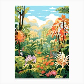 Jardin Botanique De Montreal Gardens Illustration 1 Canvas Print