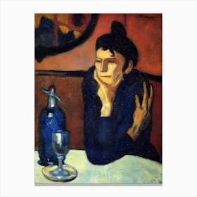 Pablo Picasso Woman At A Table 1 Canvas Print