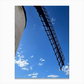 Windmill Against Blue Sky Canvas Print