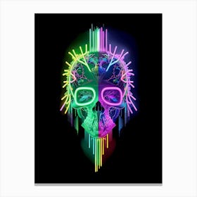 Neon Skull 39 Canvas Print