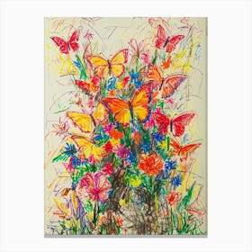 Bouquet Of Butterflies Canvas Print