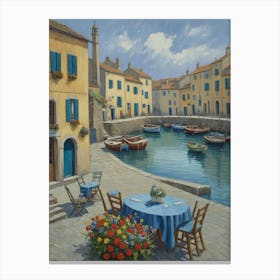 Calm Waters, Quiet Harbor Tuscany Canvas Print