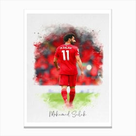 Mohamed Salah Liverpool Watercolor Canvas Print