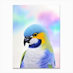 Budgerigar 2 Watercolour Bird Canvas Print