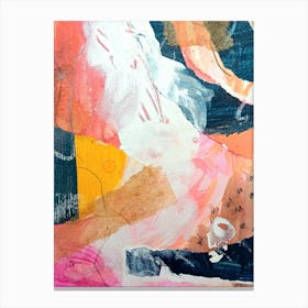 Abstract Painting Collage Neon Canvas Print