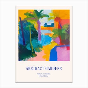 Colourful Gardens Harry P Leu Gardens Usa 1 Blue Poster Canvas Print