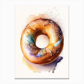 Churro Donut Cute Neon 3 Canvas Print