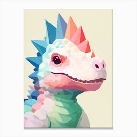 Colourful Dinosaur Pachycephalosaurus 1 Canvas Print
